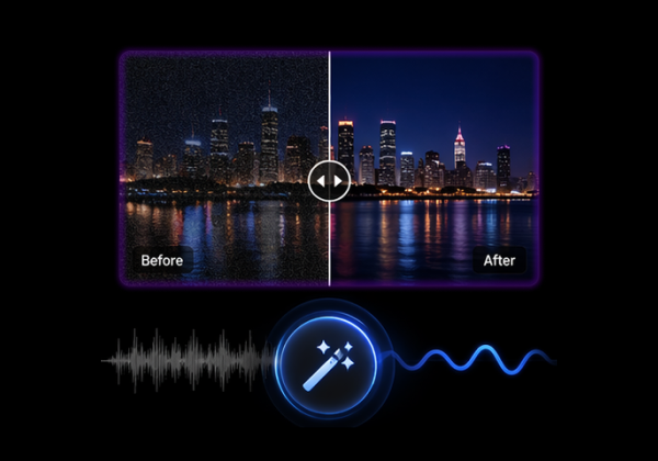 AWZ Media Player video and audio denoiser to remove background noise from media